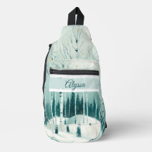 Serene Winter Birch Forest