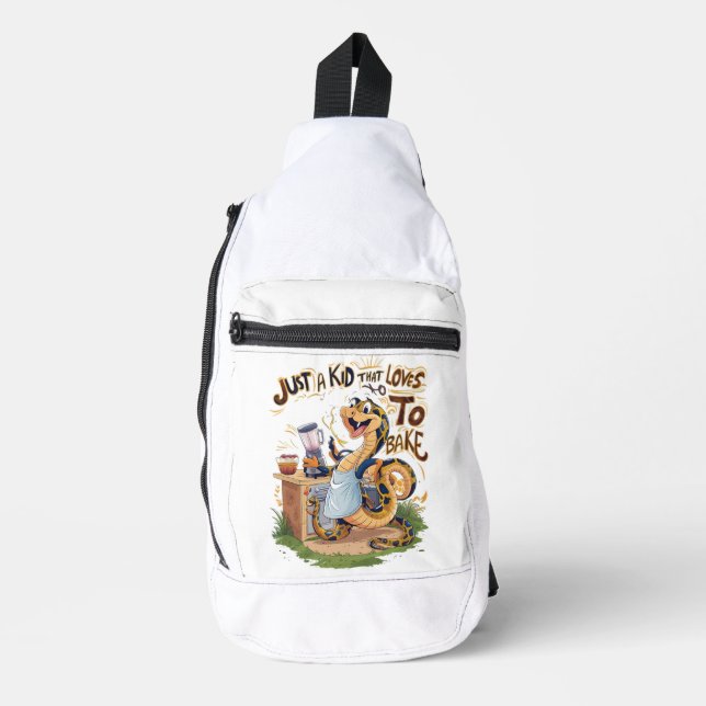 Bandolera Serpiente culinaria: Una serpiente en un apron (Anverso)