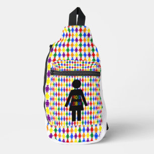 Bandolera Silhouette lesbiana LGBTQ y damas de arco iris