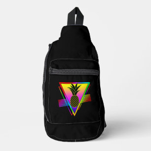 Bandolera Silueta Moderna Retro Piña Fruta de Verano
