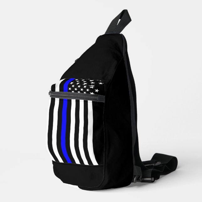 Bandolera Simbólico Thin Blue Line: Imagen de la bandera est (Esquina derecha)