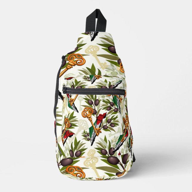 Bandolera Símbolo clave palestino del derecho de retorno (Anverso)