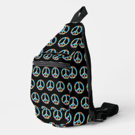 Bandolera Símbolo de la paz retro 3D