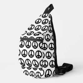 Bandolera Símbolo de Paz 3D Negro