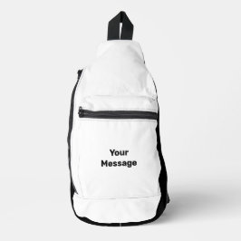 Bandolera Simple blanco y negro su plantilla de mensajes