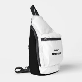 Bandolera Simple blanco y negro su plantilla de mensajes