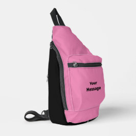 Bandolera Simple rosa y negro su plantilla de mensajes