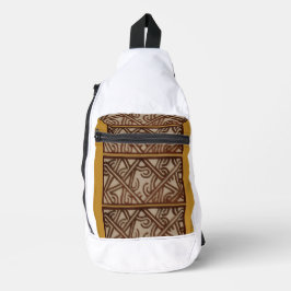 Bandolera Sling Bag with Unique Gold Design