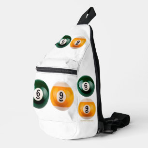 Bandolera SlipperyJoe 69 mesa de billar dos bolas de billar