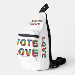 Bandolera SlipperyJoe voto amor igualdad pelaje de colores d