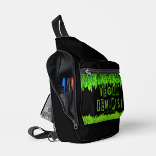Bandolera SlipperyJoe's br feminista vegana que llama la ate