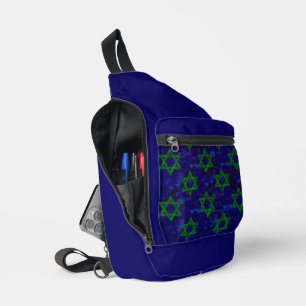 Bandolera SlipperyJoe's Hanukkah filas verdes Estrellas de D