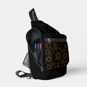 Bandolera SlipperyJoe's Hanukkah Star David artístico 