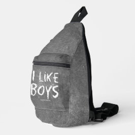 Bandolera SlipperyJoe's I Like Boys sucia tiza la oscuridad
