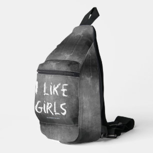 Bandolera SlipperyJoe's Me gustan las chicas tiza sucia piza