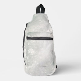 Bandolera Soft sage and frosted white florals AI art 