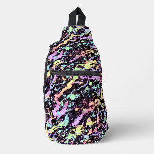 Bandolera splash de tinta de arcoíris extremo :