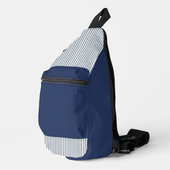 Bandolera Stripes Modern Indigo Minimalist Elegance (Esquina derecha)