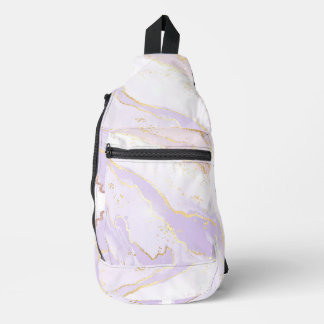 Bandolera Suave Splash Dorado de Acuarela Morado Elegante