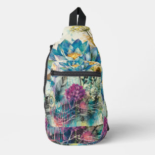 Bandolera Sueño Acuático Floral Vibrante