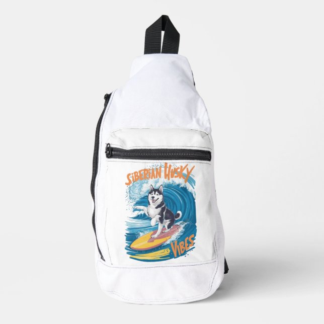 Bandolera Surf del perro Husky Siberian (Anverso)
