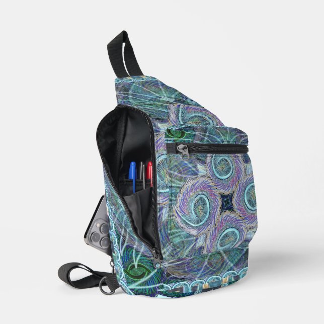 Bandolera Susea Blu Studios Feather Sling Bag (Abierto)