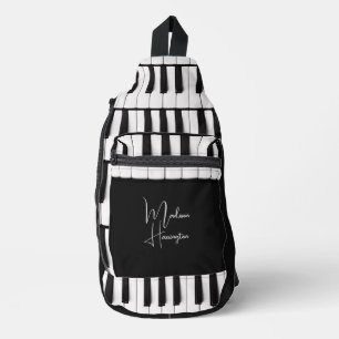 Bandolera Teclas de piano de nombre personalizado