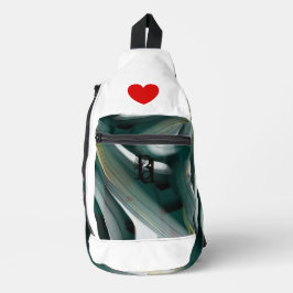 Bandolera Tendencia de Sling Bag Resumen Art Black White Gre