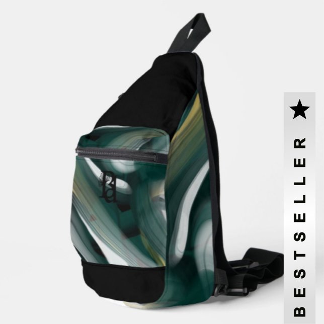 Bandolera Tendencia de Sling Bag Resumen Art Black White Gre (Subido por el creador)
