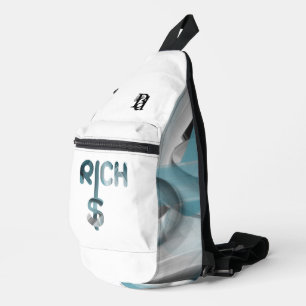 Bandolera Tendencia RICH Sling Bag Resumen Océano Azul