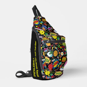 Bandolera texto personalizado Guay Zing pickleball doodle ne