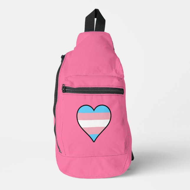 Bandolera Transgender pride hearts (Anverso)