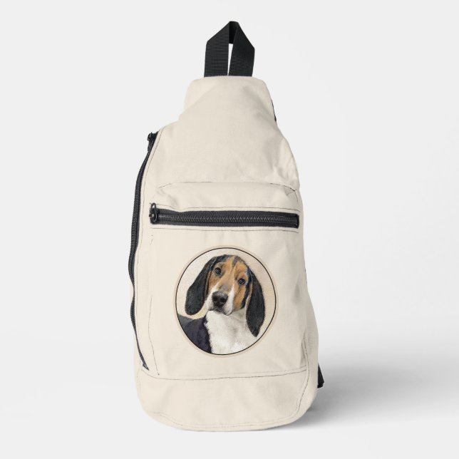 Bandolera Treeing Walker Coonhound Pintando arte original de (Anverso)