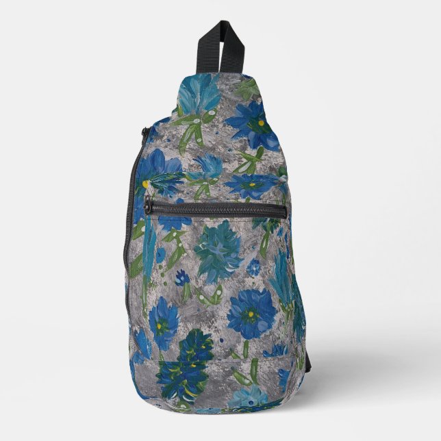 Bandolera Turquoise Daisy Floral Sling Bag (Anverso)