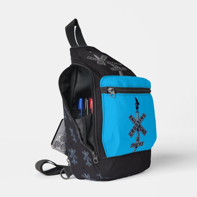 Bandolera Urban Rustic Cityscape Watching 2Print Cut Sew Bag (Abierto)