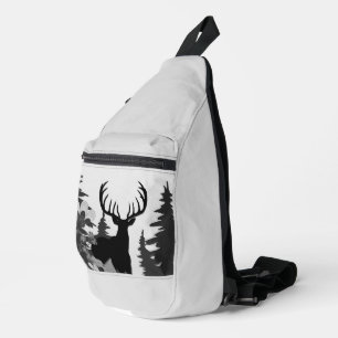 Bandolera Venado con gran rack fuera del bosque