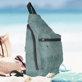 Bandolera Viaje en monograma azul turbio de avión minimalist