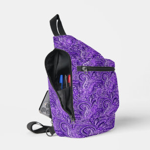 Bandolera Vibrant Purple Paisley