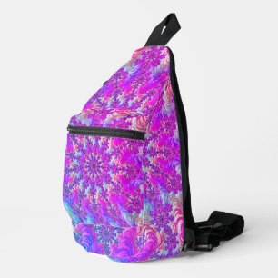 Bandolera Vibrante Colorido Groovy Fractal Explosión Psicodé