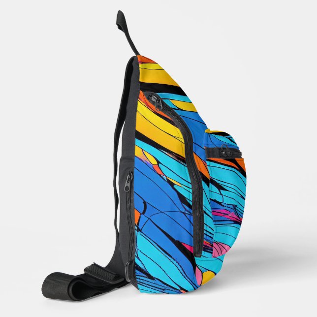 Bandolera Vibrante Swirls Art Sling Bag Color negrita Imprim (Izquierda)