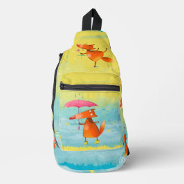 Bandolera Watercolor artesanal Funny Fox