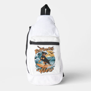 Bandolera Wave Rider Rottweiler Dog Surfing Adventure