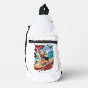 Bandolera Wave Rider Yorkshire Terrier Surfing Pup