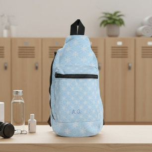 Bandolera Wellness Waters Sling Bag - Icy Snowflake Pattern