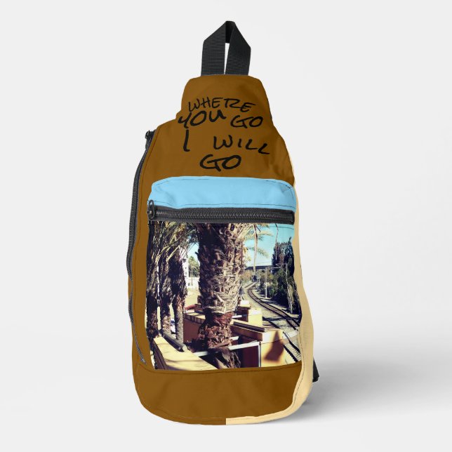 Bandolera Where You Go Friends Print Cut Sew Bag (Anverso)