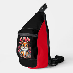 Bandolera Whiskered Whispers Un Artístico Shhh A Nadie Le Im