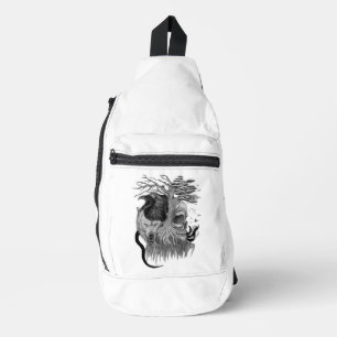Bandolera Wolf y Raven con el cráneo