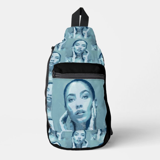 Bandolera "Woman in Blue" Premium Canvas  (Anverso)