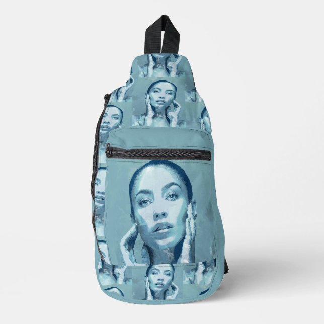 Bandolera "Woman in Blue" Premium Canvas  (Anverso)