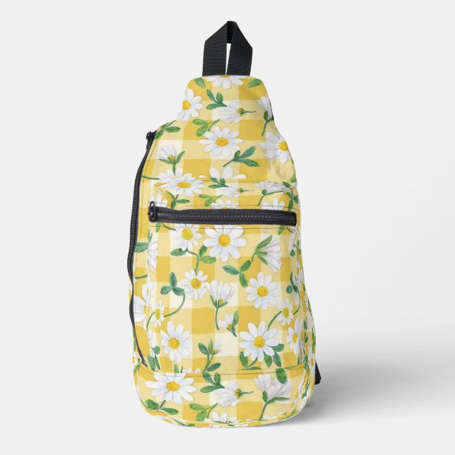 Bandolera Yellow Daisy Floral Backpack /  (Anverso)